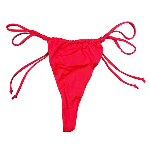 Missguided x ASOS Recycled Red Teeny Weeny Bikini Bottoms - Size 8 - Picture 1 of 3